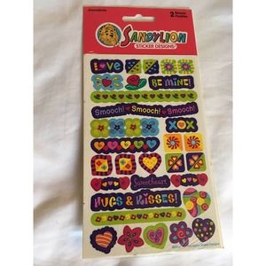 Sandylion Valantine Scrapbooking Stickers 2 Maxi sheets Be Mine Love Kisses